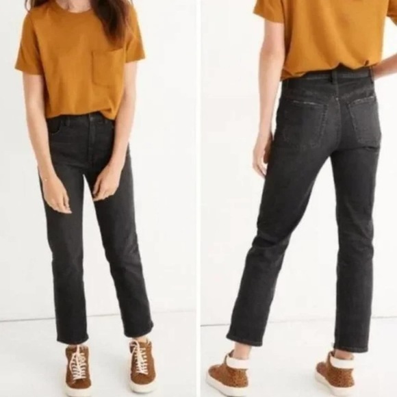 MADEWELL Perfect Vintage Jean Sumner Wash Gray Black {M23} - Picture 1 of 6